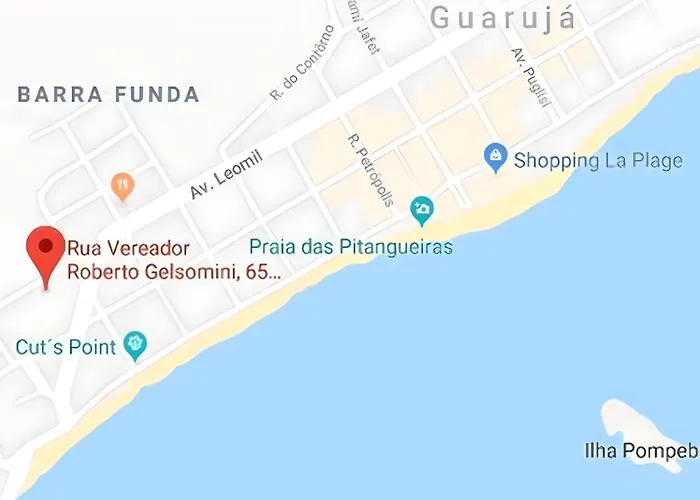 Apartamento Dulce Pitangueiras Guarujá com varanda